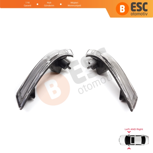Ford Focus 2007-2020 Mondeo MK4 2007-2015 1872845 1872847 İçin Yan Ayna Sinyali Beyaz Sağ ve Sol 