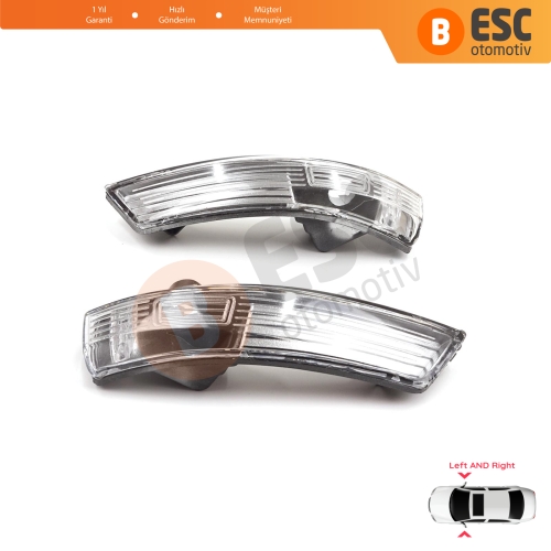 Ford Focus 2007-2020 Mondeo MK4 2007-2015 1872845 1872847 İçin Yan Ayna Sinyali Beyaz Sağ ve Sol 