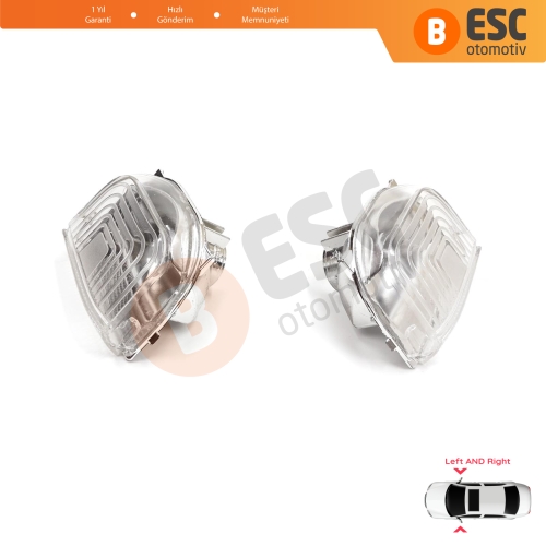Mercedes Sprinter MK3 907 910 2018-On 9109064700 9109064600 İçin Yan Ayna Sinyali Beyaz Sağ ve Sol 