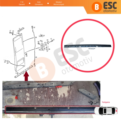 Mercedes Sprinter W901 W902 W903 W904 VW LT MK2 1996-2006 9017660119 İçin Arka Bagaj Kapı Alt Plaka Eşik Kaplama Bakaliti