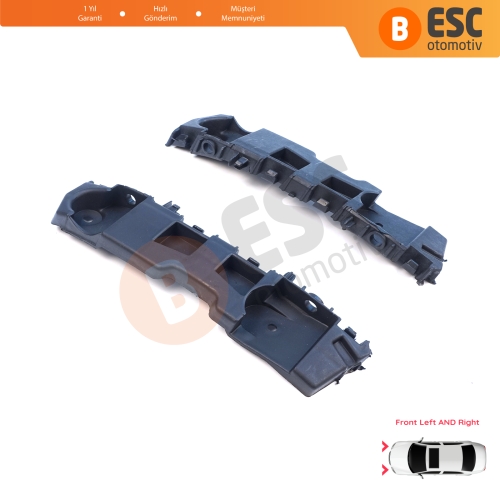 Renault Dacia Logan Sandero Stepway MK2 Symbol MK3 Makyajlı Kasa 2017-On 631438295R 631427999R için Ön Sağ Sol Tampon İç Bağlantı Braket Ayağı