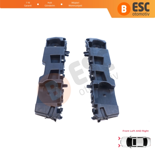 Renault Dacia Logan Sandero Stepway MK2 Symbol MK3 Makyajlı Kasa 2017-On 631438295R 631427999R için Ön Sağ Sol Tampon İç Bağlantı Braket Ayağı
