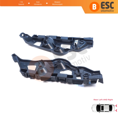 Renault Dacia Sandero MK2 B52 B8 2012-2016 Makyajsız Kasa 850459391R 850440810R için Arka Sağ Sol Tampon İç Bağlantı Braket Ayağı