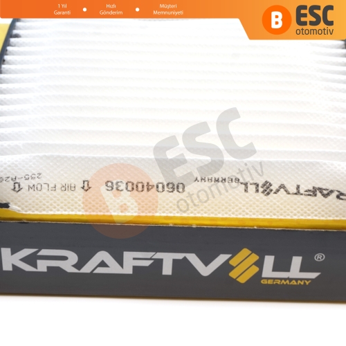 Dacia Duster MK2 Logan MK1 Sandero MK1 için Orjinal KRAFTVOLL 06040036 Polen Filtresi