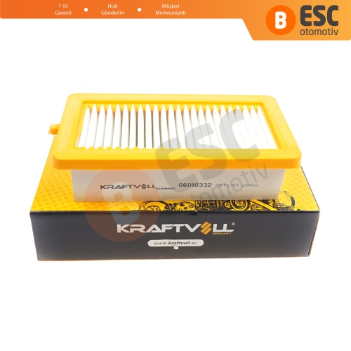 Renault Kaptur HA Arkana MK1 Clio MK5 Captur MK2 için Orjinal KRAFTVOLL 06010332 Hava Filtresi