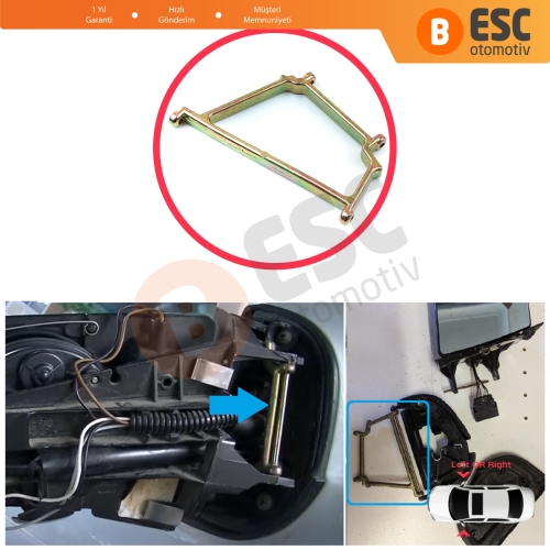 Mercedes W210 S210 W202 S202 W140 için Katlanır Yan Dikiz Ayna Destek Onarım Metal Çerçeve Braketi Sol veya Sağ