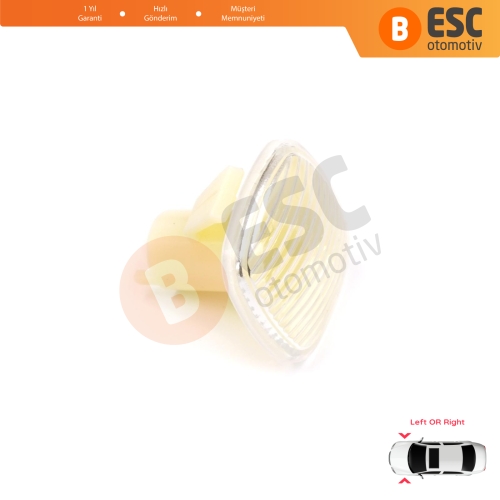 Audi A3 A4 A8 Skoda Fabia Rapid Octavia Superb Roomster Seat Cordoba Ibiza Toledo 1U0949127 İçin Yan Çamurluk Sinyali Beyaz 