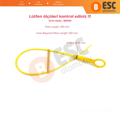 Nissan Micra K12 Renault Clio Scenic Kangoo Megane MK2 1.5 DCI K9K Dizel 7701060940 İçin Motor Yağı Ölçüm Çubuğu 520 mm