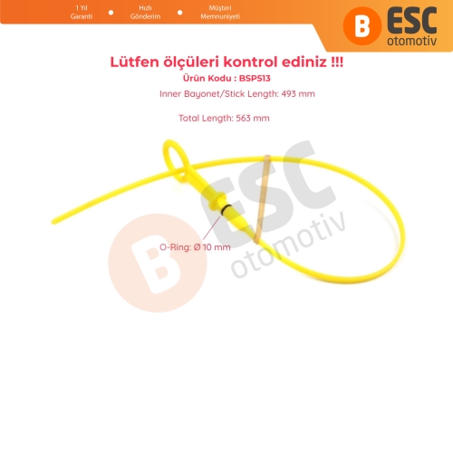 Renault Clio Kangoo Megane Modus Scenic MK2 1.4i 1.4e Motor 7700273325 İçin Yağ Ölçüm Çubuğu 493 mm