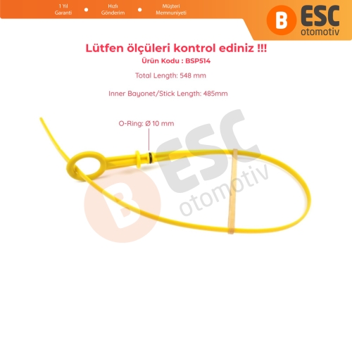 Renault Clio Kangoo Megane Thalia Dacia Logan Sandero K7J K7M Motor 7700273906 İçin Yağ Ölçüm Çubuğu 485 mm