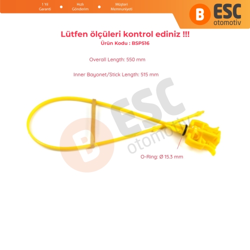 Renault Master MK2 Nissan Interstar X70 Opel Movano A 2.2 2.5 Motor 8200676299 İçin Yağ Ölçüm Çubuğu 515 mm