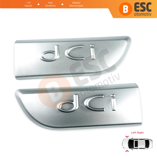 Renault Megane MK2 Scenic MK2 8200717150 İçin 2 Parça Sağ ve Sol Krom DCI Monogram Amblemi Yazısı