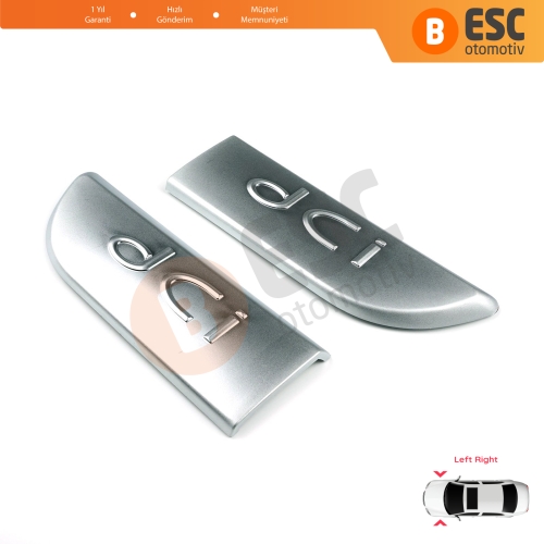 Renault Megane MK2 Scenic MK2 8200717150 İçin 2 Parça Sağ ve Sol Krom DCI Monogram Amblemi Yazısı