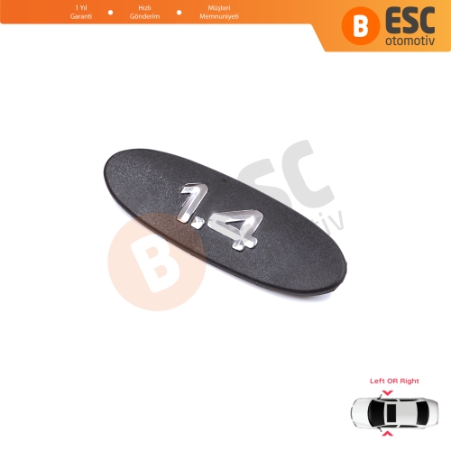 Renault Clio MK2 II BB CB Kangoo MK1 FC KC 7700422223 İçin Siyah 1.4 Sağ veya Sol Kapı Bandı Çıta Yazısı 