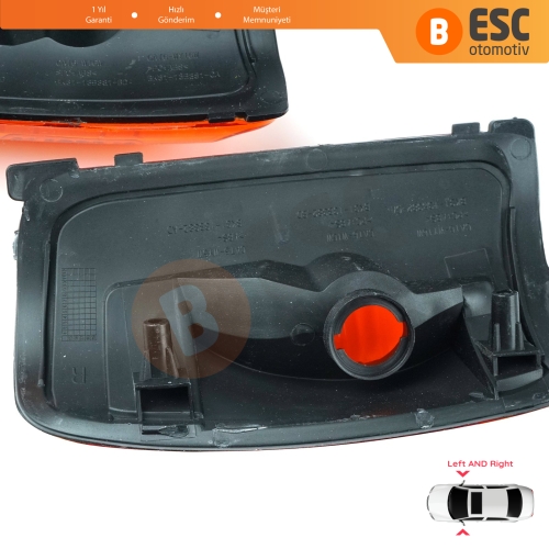 Ford Transit MK8 T18 V363 2013-On 1847390 1847388 İçin Yan Ayna Sinyali Turuncu Sağ ve Sol