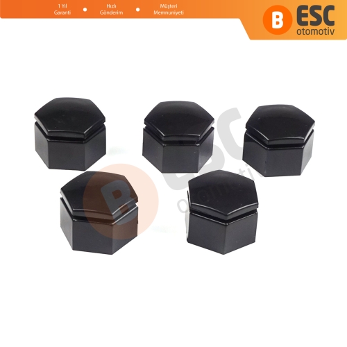 Opel Insignia A G09 2008-2017 13283158 İçin 5 Adet Siyah Plastik Bijon Kapağı 21 mm * 22 mm