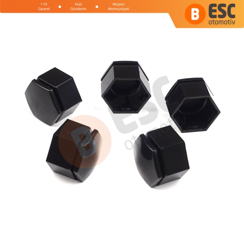 Opel Insignia A G09 2008-2017 13283158 İçin 5 Adet Siyah Plastik Bijon Kapağı 21 mm * 22 mm