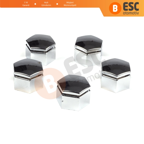 Opel Insignia A G09 2008-2017 13283158 İçin 5 Adet Krom Renk Plastik Bijon Kapağı 21 mm * 22 mm