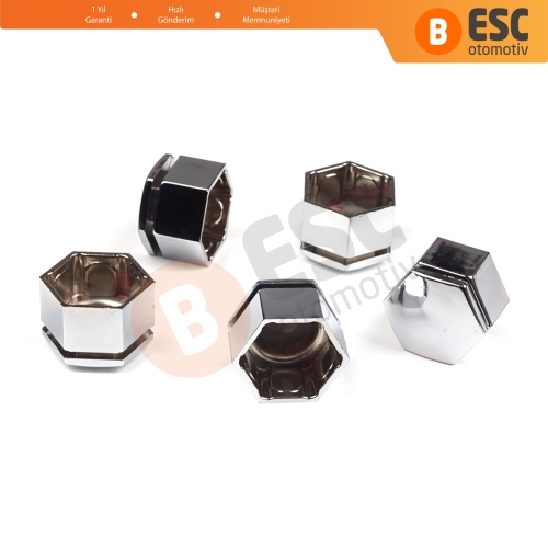 Opel Insignia A G09 2008-2017 13283158 İçin 5 Adet Krom Renk Plastik Bijon Kapağı 21 mm * 22 mm