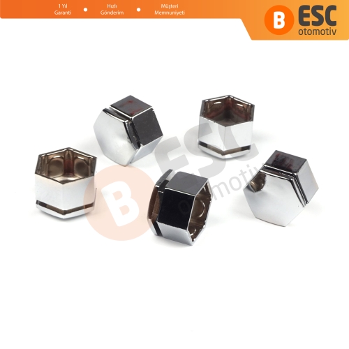 Opel Insignia A G09 2008-2017 13283158 İçin 5 Adet Krom Renk Plastik Bijon Kapağı 21 mm * 22 mm