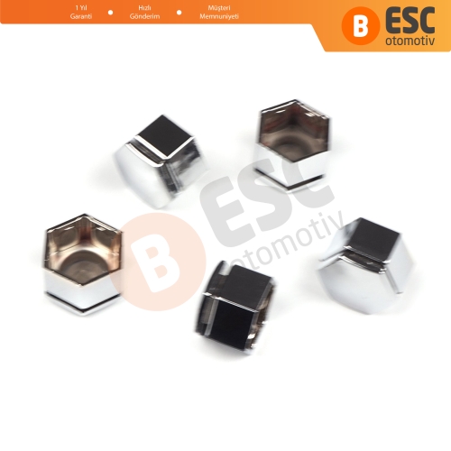 Opel Insignia A G09 2008-2017 13283158 İçin 5 Adet Krom Renk Plastik Bijon Kapağı 21 mm * 22 mm