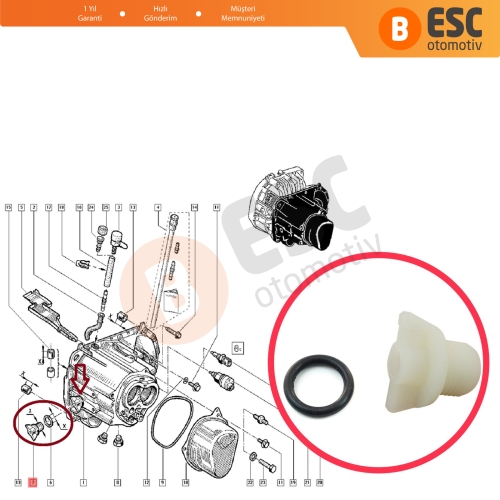 Renault Dacia Nissan Opel Vauxhall Citan Lada Mitsubishi 7703075180 için Contalı Şanzuman Yağ Seviye Tapası М18х150 