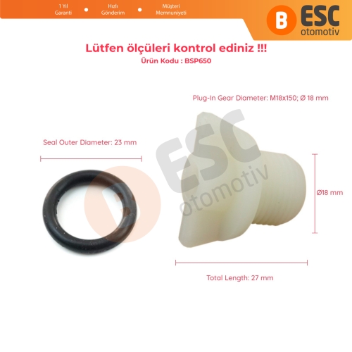 Renault Dacia Nissan Opel Vauxhall Citan Lada Mitsubishi 7703075180 için Contalı Şanzuman Yağ Seviye Tapası М18х150 