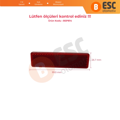 Renault Master 2 Trafic Opel Movano A İçin Arka Tampon Reflektörü 7700353184