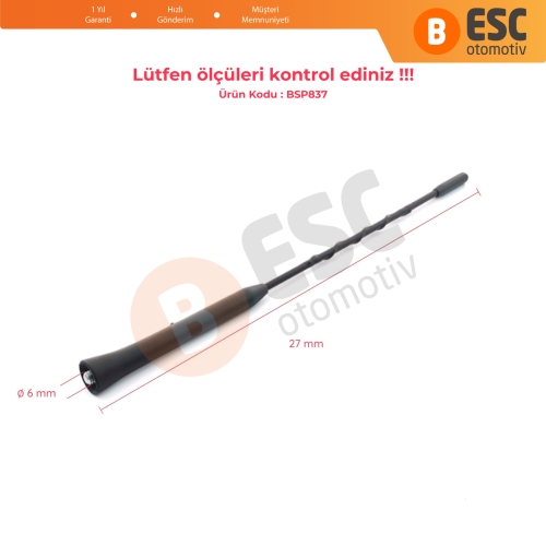 Chevrolet Cruze Sonic Opel Astra J Mokka Meriva B Insignia A Zafira C 13288181 için Radyo Anten Çubuğu M6 6 mm