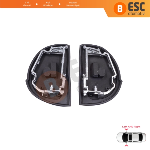 Mercedes W210 S210 W140 W202 S202 SL R129 Makyajlı Kasa İçin Yan Dikiz Aynası Kauçuk Contası Metal Çerçeve Braketi