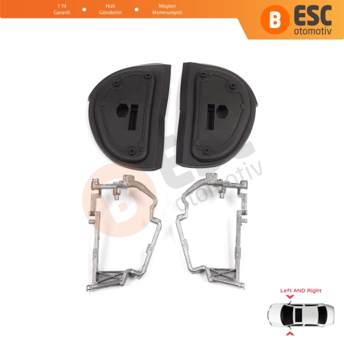 Mercedes W210 S210 W140 W202 S202 SL R129 Makyajlı Kasa İçin Yan Dikiz Aynası Kauçuk Contası Metal Çerçeve Braketi