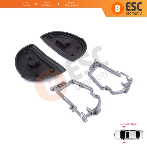 Mercedes W210 S210 W140 W202 S202 SL R129 Makyajlı Kasa İçin Yan Dikiz Aynası Kauçuk Contası Metal Çerçeve Braketi