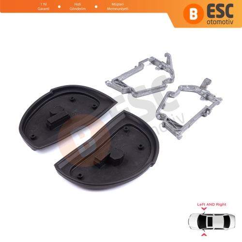 Mercedes W210 S210 W140 W202 S202 SL R129 Makyajlı Kasa İçin Yan Dikiz Aynası Kauçuk Contası Metal Çerçeve Braketi