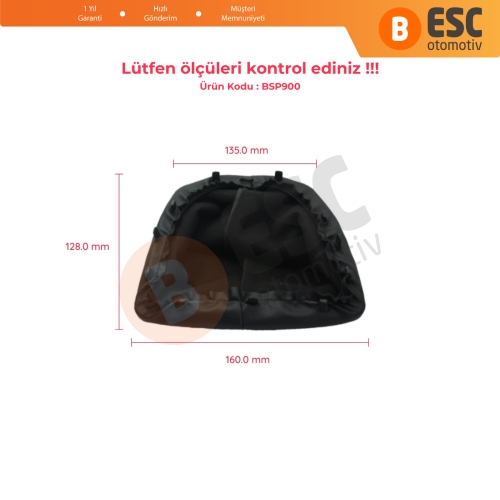 Fiorino Bipper Nemo İçin Siyah Vites Körüğü 55344400 Geniş Tip