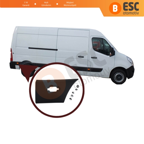 Renault Master MK3 Movano B NV400 için Arka Çamurluk Bandı Çıtası Sağ 768F30007R