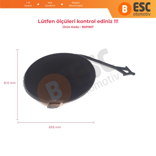 Fiat Doblo 2015-2020 için Ön Tampon Çeki̇ Demi̇r Kapaği 735615289