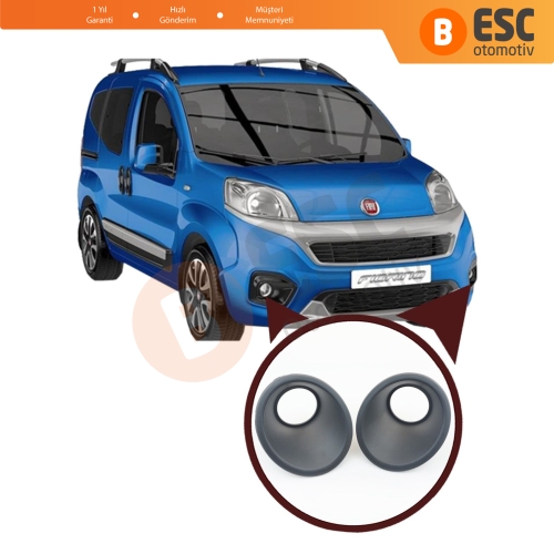 Fiat Fiorino Nemo Bipper için Ön Sis Far Çerçevesi Siyah 7452TJ 735462202