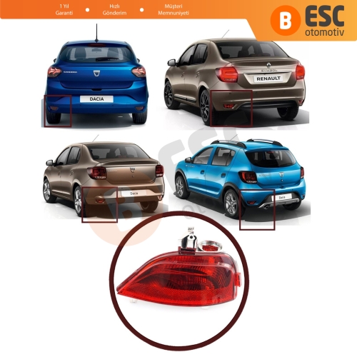 Renault Symbol 3 Sandero 2 Logan 2 Sedan için Arka Tampon Sis Farı Sol 265854470R