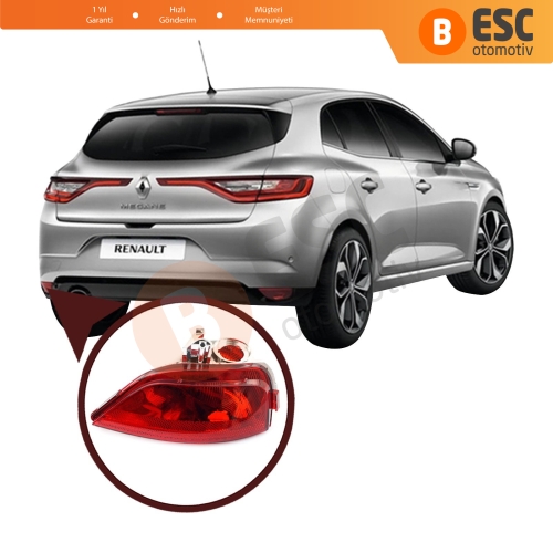 Renault Megane MK4 HB için Arka Tampon Sis Farı Sol 265852501R