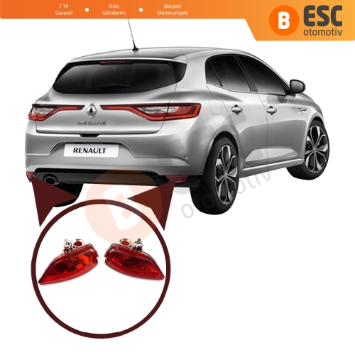 Renault Megane MK4 HB için Arka Tampon Sis Farı 265852501R, 265804720R