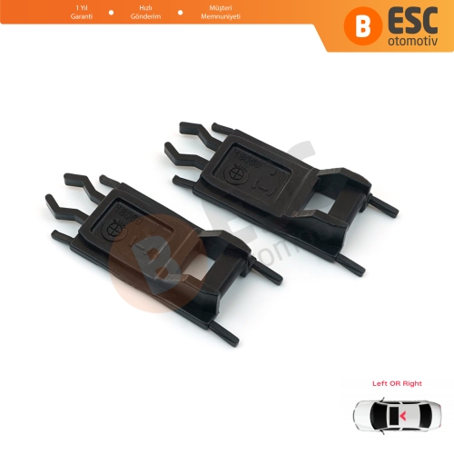 BMW E36 E39 X5 E53 E46 için 2 Adet Sunroof Kızak Ray Tamir Klipsi 54137134516