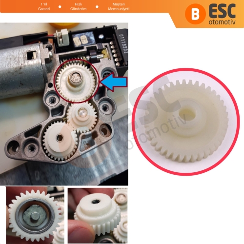 Porsche 911 Mercedes W163 C208 A208 Nissan Primera P12 Altima L31 için Sunroof Motor Tamir Dişlisi 38 Diş