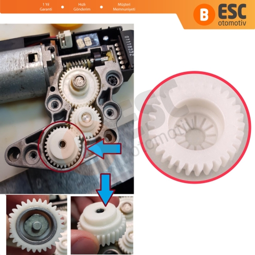 Citroen C3 FC Toyota Avensis T22 Corona T21 Zafira A Porsche 911 Mercedes W163 C208 A208 Nissan Primera P12 Altima L31 için Sunroof Motor Tamir Dişlisi 30-Diş