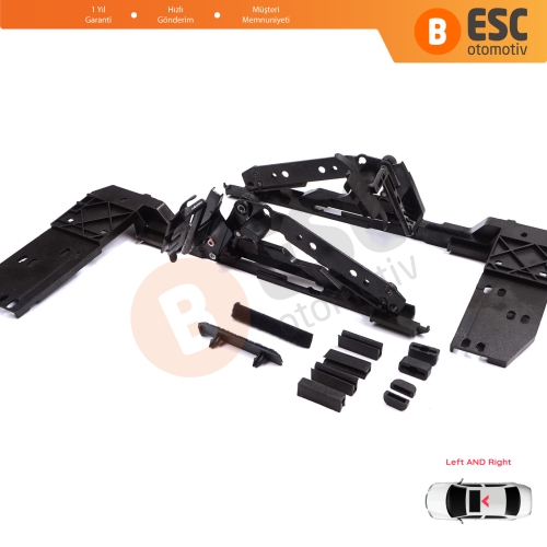 Mercedes E Class W124 S124 C124 190 W201 1247800512 1247800612 İçin Sunroof Kaldırma Ayak Tamir Seti Bağlantı Saçlı