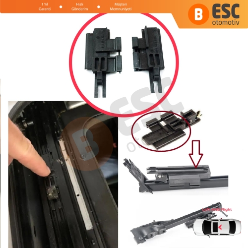BMW 5 Series E39 1996-2003 4/5 Kapı X5 E53 2000-2006 811694522 811694523 İçin Sağ Sol Sunroof Sürgülü Tavan Kılavuz Rayı Kaldırma Kolu Tamir Klipsi