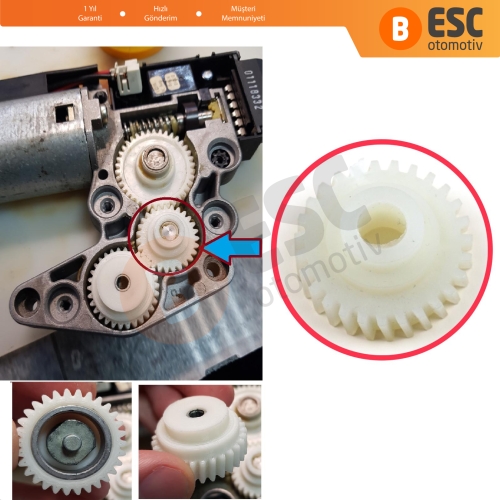 Citroen C3 FC Toyota Avensis T22 Corona T21 Opel Zafira A için Sunroof Motor Tamir Dişlisi 27 Diş