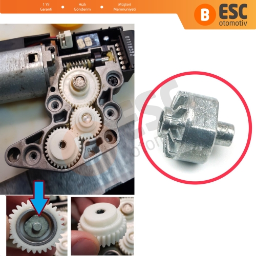 Citroen C3 FC Toyota Avensis T22 Corona T21 Zafira A Porsche 911 Mercedes W163 C208 A208 Nissan Primera P12 Altima L31 için Sunroof Motor Tamir Metal Dişlisi