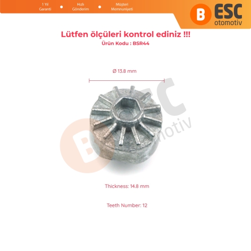 Citroen C3 FC Toyota Avensis T22 Corona T21 Zafira A Porsche 911 Mercedes W163 C208 A208 Nissan Primera P12 Altima L31 için Sunroof Motor Tamir Metal Dişlisi