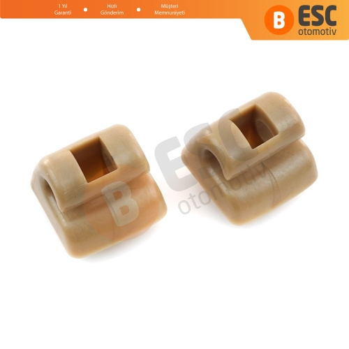 Mercedes E Sınıfı İçin 2 Adet Sunvisor Güneşlik Klipsi Tan