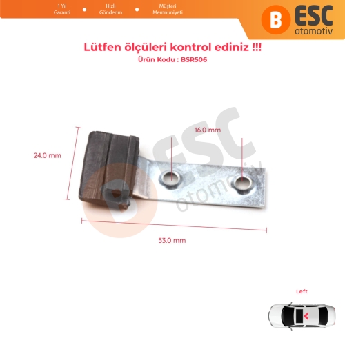 BMW 3 Serisi E46 2003-2006 Makyajlı Kasa 54137134516 için 1 Adet Sunroof Perde Güneşlik Sol Kayar Kızak Çıta Bakalit Klipsi